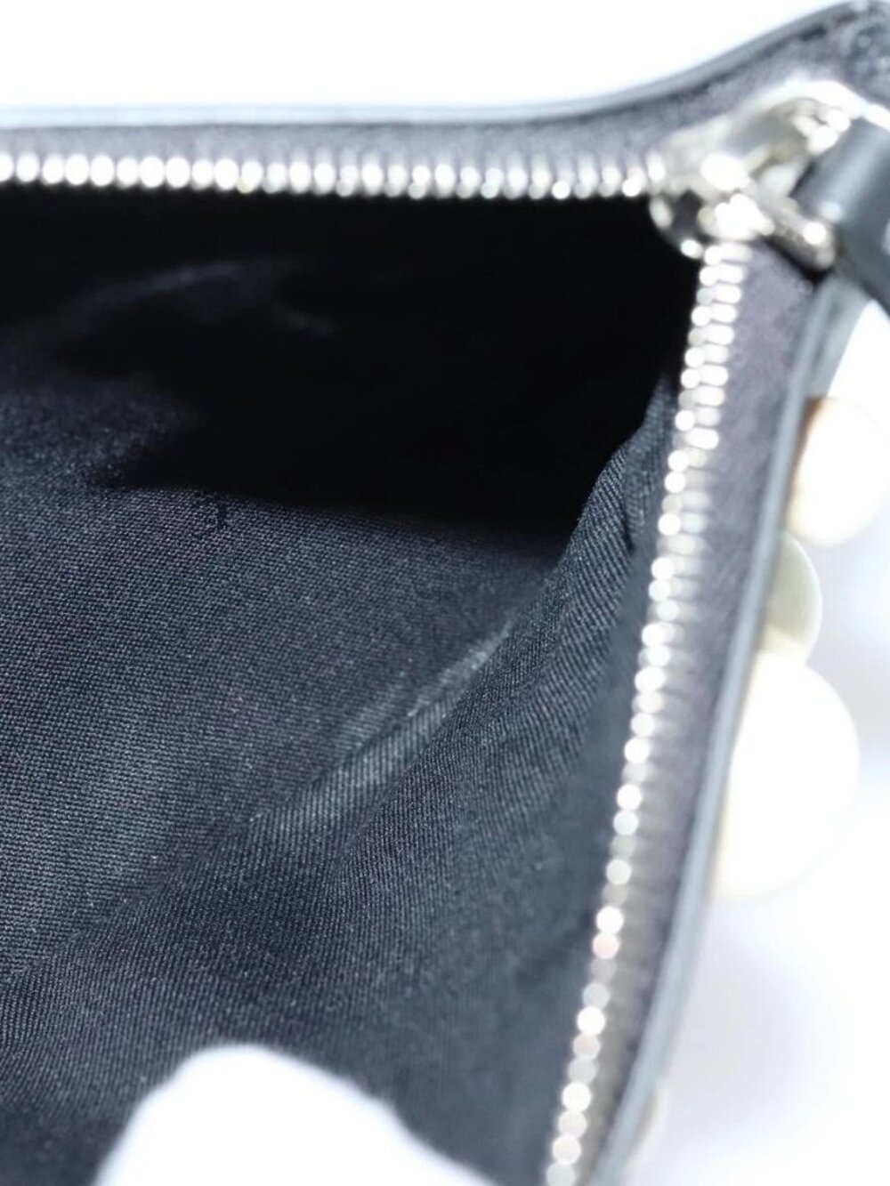 FENDI Triplet Clutch Bag Leather Black Auth 110887V - Picture 10 of 16